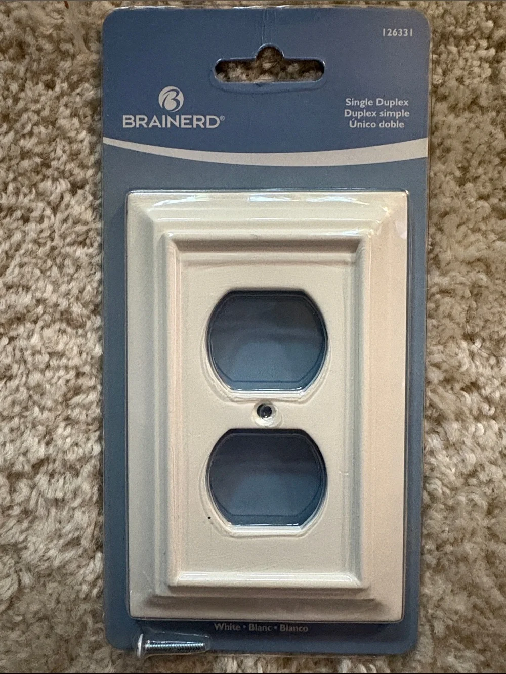 Decorative White Single Duplex Wall Plate